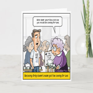 Punny 40th Birthday Card Kaart