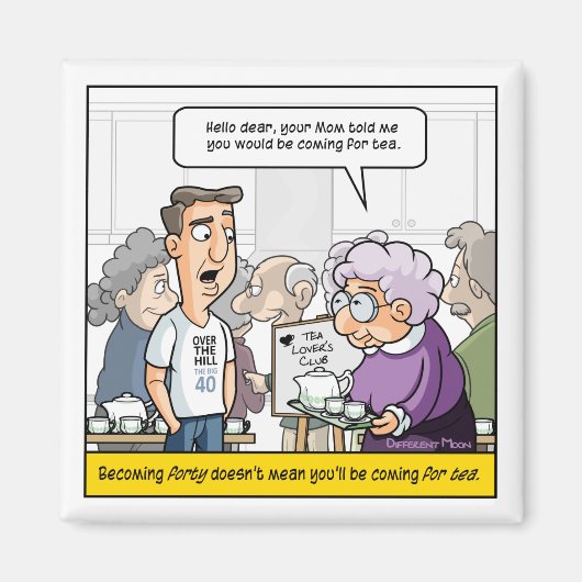 Punny 40th Birthday Refrigerator Magnets Magneet (Voorkant)