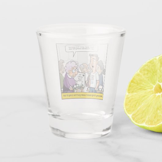 Punny 40th Birthday Shot Glass Shot Glas (Achterkant)