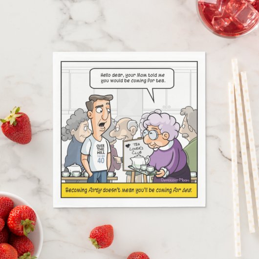 Punny 40th Verjaardagsfeest servetten (Insitu)