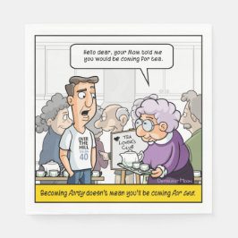 Punny 40th Verjaardagsfeest servetten