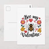 Punny Bee mijn Valentijn Briefkaart (Voorkant / Achterkant)