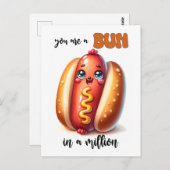 Punny Bun in een miljoen Valentijn Briefkaart (Voorkant / Achterkant)