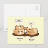Punny Buns Cute Morning Bunny Briefkaart (Voorkant / Achterkant)