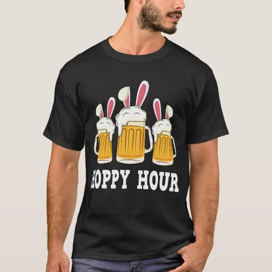 Punny Easter Happy Bunny Beer Drink T-shirt (Voorkant)