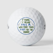 Punny Gepersonaliseerd Par voor de Cursus Pa Joke Golfballen (Voorkant)