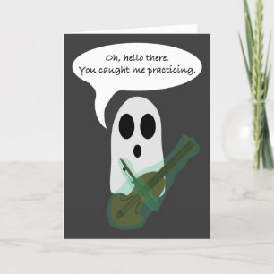 Punny Halloween Ghost Kaart
