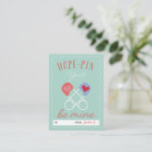 Punny Hope Pin... Je wordt mijn Valentijn. Informatiekaartje (Staand voorkant)