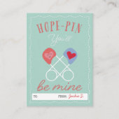 Punny Hope Pin... Je wordt mijn Valentijn. Informatiekaartje (Voorkant)