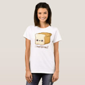 Punny I loaf brood, kawaï brood T-shirt (Voorkant volledig)