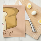 Punny Ik hou van je, kawaii brood Theedoek (Quarter Fold)