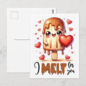 Punny ik smelt voor je Valentijn Briefkaart (Voorkant / Achterkant)