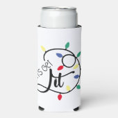 Punny Lets krijgen het | kerstlampjes Drink woords Seltzer Blikjeskoeler (Seltzer Voorkant)