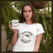 Punny luiaard en koffie liefhebbers t-shirt