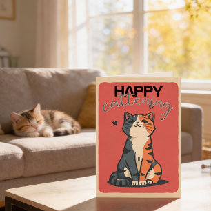 Punny Pet   Gelukkig Huisdierennieuw kat Kaart