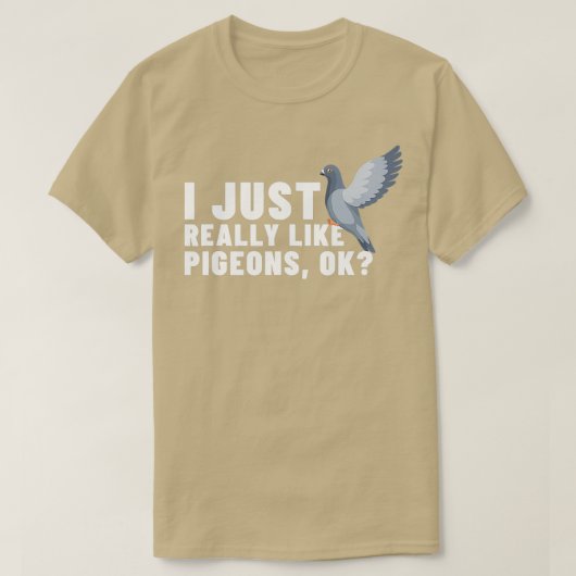 Punny Pigeon Bird Lovers Comical T-shirt (Design voorkant)