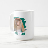 Punny Proboscis Aap Koffiemok (Voorkant links)