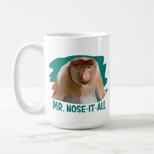 Punny Proboscis Aap Koffiemok (Links)
