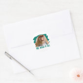 Punny Proboscis Aap Ronde Sticker (Envelop)