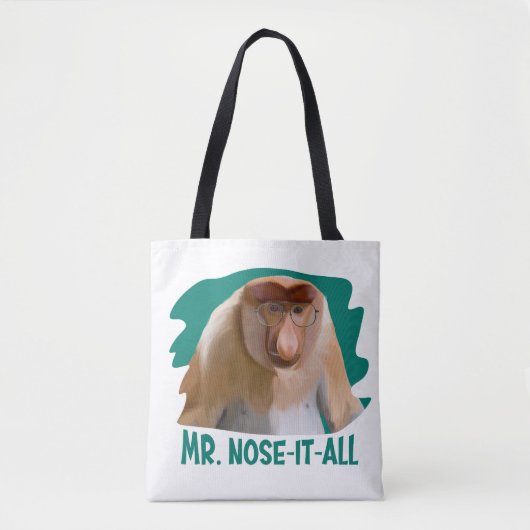 Punny Proboscis Aap Tote Bag (Voorkant)