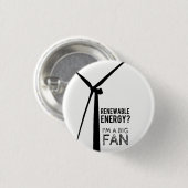 Punny Renewable Energy Windmill Button (Voorkant /achterkant)