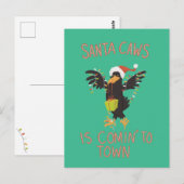 Punny Santa Caws Kerstfeestdag Briefkaart (Voorkant / Achterkant)