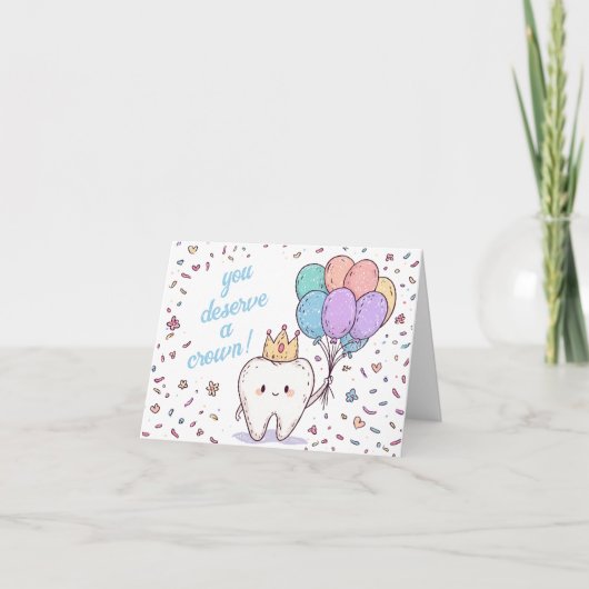 Punny tandarts verjaardag kaart (Voorkant)