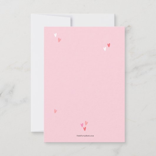 Punny Turtle Valentijnsdag Kinder Klaslokaal Kaart (Achterkant)