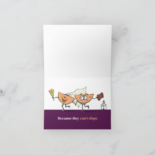 Punny Verloving Card Bedankkaart (Binnen)