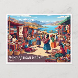 Puno Ambachtsmarkt Peru Briefkaart