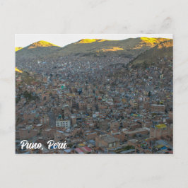 Puno, Perú, Mirador de Puma / City View Briefkaart