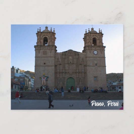 Puno, Perú, Puno Cathedral  Briefkaart (Voorkant)
