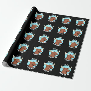 Puns Amoose me Funny Moose Pun Dark BG Cadeaupapier