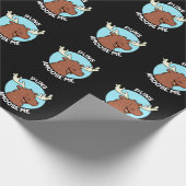 Puns Amoose me Funny Moose Pun Dark BG Cadeaupapier (Hoek)