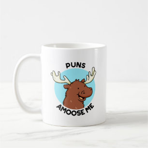 Puns Amoose me Funny Moose Pun Koffiemok