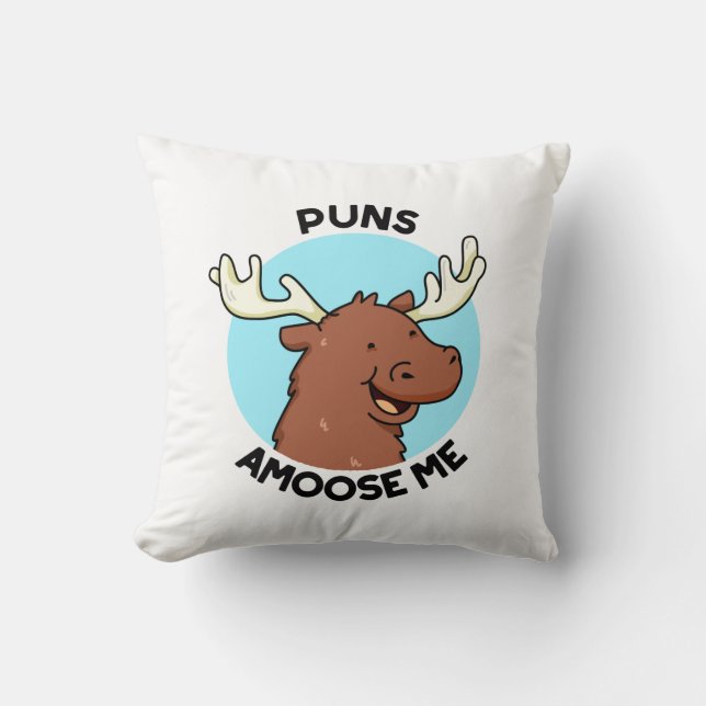 Puns Amoose me Funny Moose Pun Kussen (Voorkant)