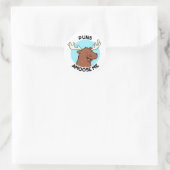 Puns Amoose me Funny Moose Pun Ronde Sticker (Tas)