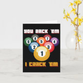 Puns biljart speler of atleet kaart (Gele Bloem)