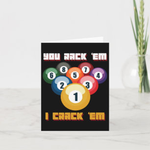 Puns biljart speler of atleet kaart