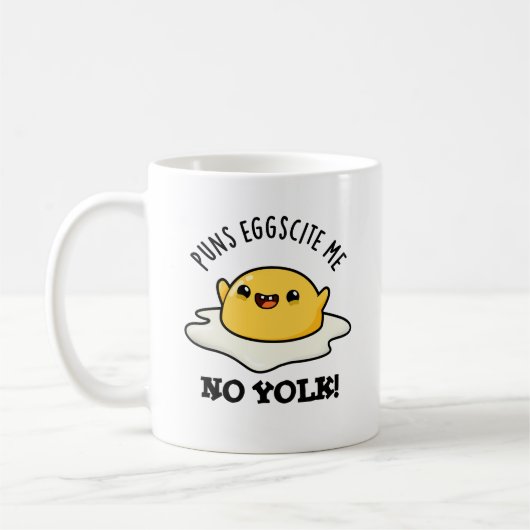Puns Eggcite No Yolk Funny Egg Pun Koffiemok (Links)