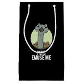 Puns Emuse me Funny Emu Pun Dark BG Klein Cadeauzakje (Voorkant)