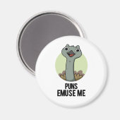 Puns Emuse me Funny Emu Pun Magneet (Voorkant / Achterkant)