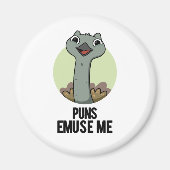 Puns Emuse me Funny Emu Pun Magneet (Voorkant)