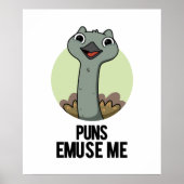 Puns Emuse me Funny Emu Pun Poster (Voorkant)