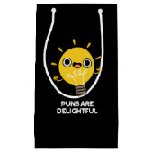 Puns is heerlijk Funny Bulb Pun Dark BG Klein Cadeauzakje (Voorkant)