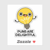 Puns is heerlijk Funny Bulb Pun Sticker (Vel)