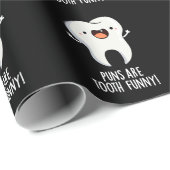 Puns is Tooth Funny Funny Dental Pun Dark BG Cadeaupapier (Rol Hoek)