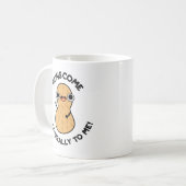 Puns komen van nature voor me grappige nonsens koffiemok (Voorkant links)