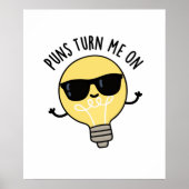 Puns zet me op Funny Light Bulb Poster (Voorkant)