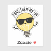 Puns zet me op Funny Light Bulb Sticker (Vel)
